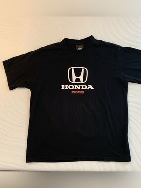 Pull&Bear Black Honda Logo Short Sleeve Tee